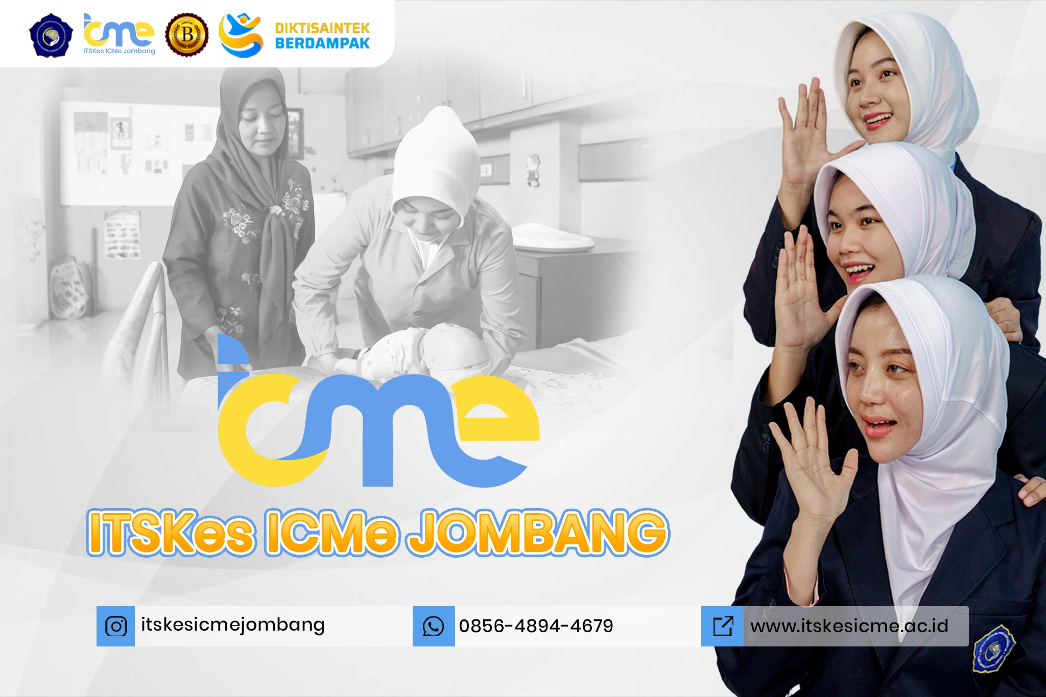 Institut kebidanan di Jawa Timur – ITSKes ICMe Jombang. Program D3, S1, dan Profesi Bidan, biaya terjangkau dan peluang kerja luas.