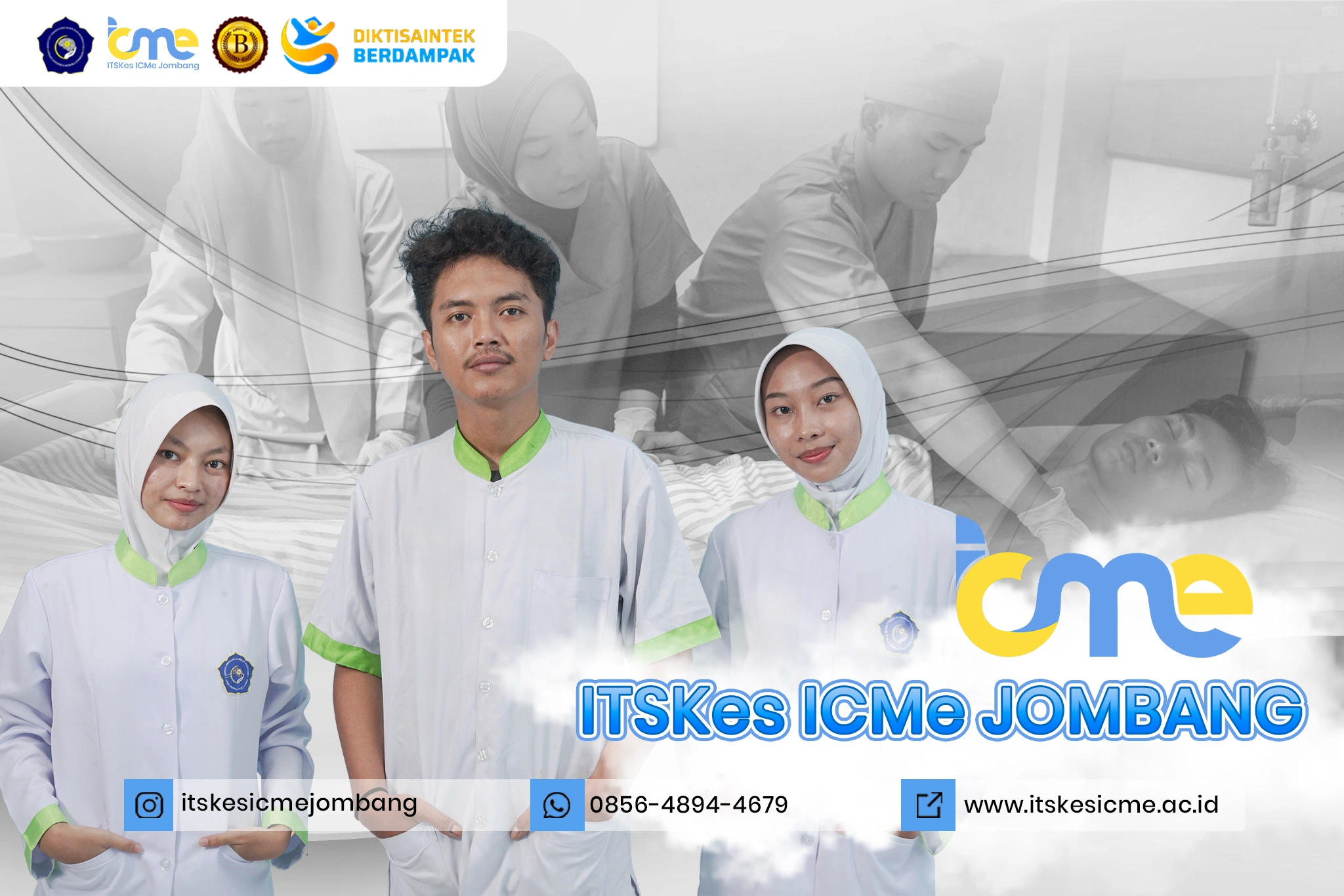 Sekolah kesehatan Unggulan di Jawa Timur – ITSKes ICMe Jombang dengan program keperawatan, kebidanan, dan TLM dengan biaya terjangkau.